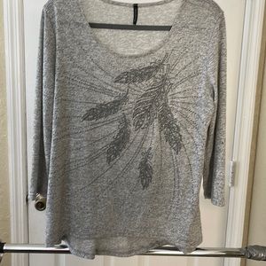 3/4 sleeve office business casual or jeans and boots, either way it’s a nice top